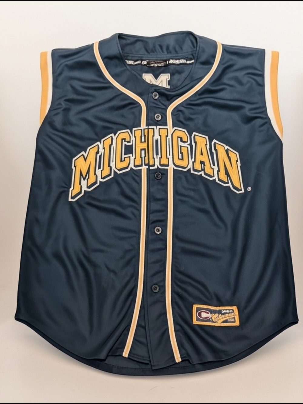 Colosseum Navy and Yellow Sports Patch Jersey